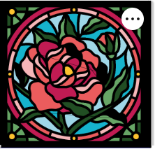 Design 1231 - Misc - Stained Glass Peonies