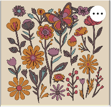 Design 1289 - Animals - Boho Flowers with Butterfly